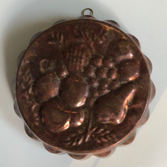 Wall Decor Vintage Copper Fruit Jello Mold Wall Decor With Hanger